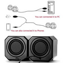 USB 2.0 Mobile Desktop Speaker Model A8 Speakers - mykariakoo