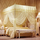 Princess 4 Poster Bed Square Mosquito Net Insect Protect Canopy Netting - mykariakoo