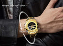 NAVIFORCE Digital Watch Men Luxury Stainless Steel Waterproof Sport Analog Quartz Watches Chronograph Multifunctional Business Wristwatch - mykariakoo