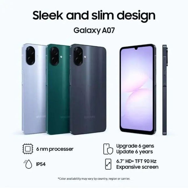 Samsung Galaxy A07, 6.7'' Display, 4GB RAM + 128GB ROM (Dual Sim) 50MP