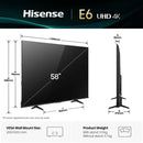 Hisense 58'Inch Smart Android 4k UHD Tv