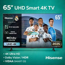 Hisense 65'Inch Smart Android 4k UHD Tv