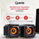 Multimidia Speaker 5W X 2 Quadrado QTSMQ15