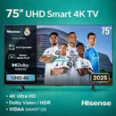 Hisense 75'Inch  UHD 4K Tv Plus TV Guard