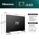 Hisense 75'Inch  UHD 4K Tv Plus TV Guard