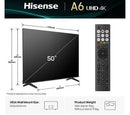 Hisense 50'Inch A6Q Smart Android 4k UHD Tv
