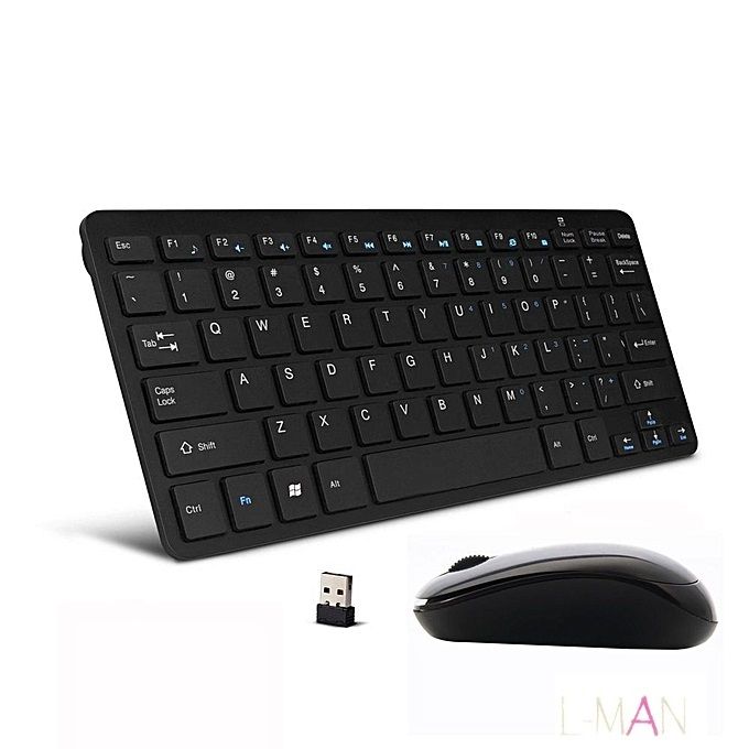 Smart Tv, Android Box Mini Wireless Keyboard + Mouse - Black - mykariakoo