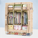 Wardrobe Storage Closet (Kabati la kitambaa kigumu na mbao) - mykariakoo